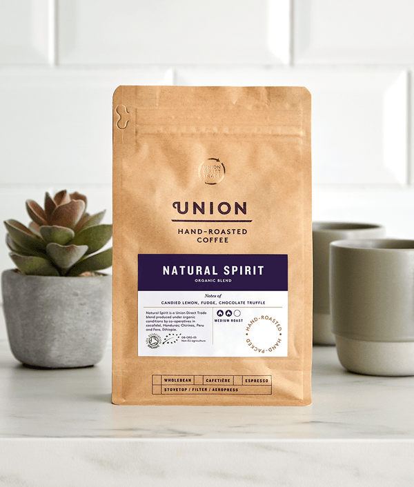 Image: Natural Spirit, Organic Blend, Union Coffee Bag,Wholebean,Cafetiere,Filter,Espresso,200g,1kg