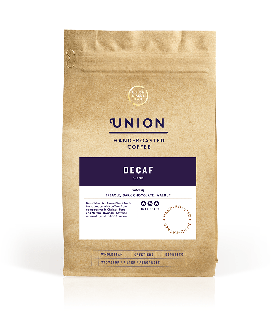 Decaf Blend Roast To Order Bag, Union Coffee,,Wholebean,Cafetiere,Filter,Espresso,200g,1kg, 200g / Wholebean, 200g / Cafetiere, 200g / Filter, 200g / Espresso, 1kg / Wholebean